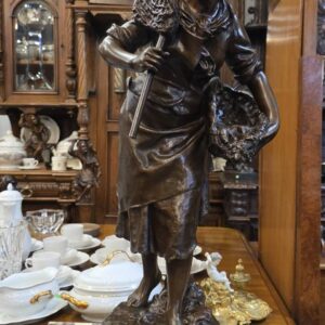 Monumentalna Rzeźba z Brązu – Henryk Kossowski (1855–1921) – „Retour de pêche” (87 cm)